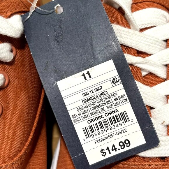 New Universal Threads Sneakers Womens 11 Rust Molly Lace Up Canvas Casual - Picture 6 of 6